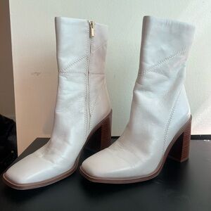 NEW Franco Sarto White Mid-Calf Boots